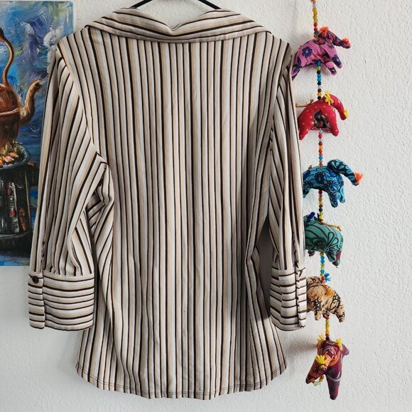 Classic Striped Collared Button Up - Picture 4 of 4